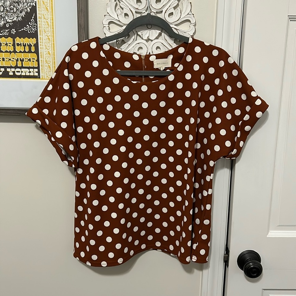 Boxy short sleeve blouse